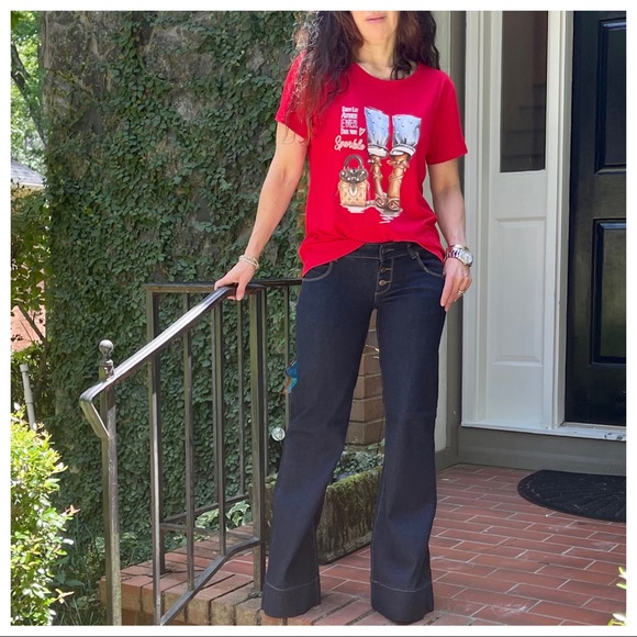 #BEST FITTING Wide leg side pocket dark denim jeans - Picture 5 of 8